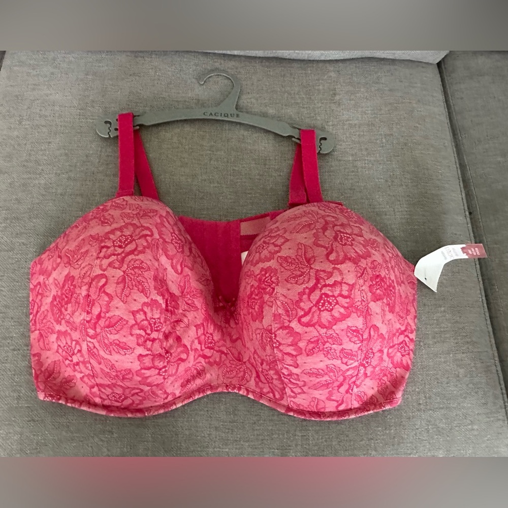 NEW Cacique multi way strapless pink bra